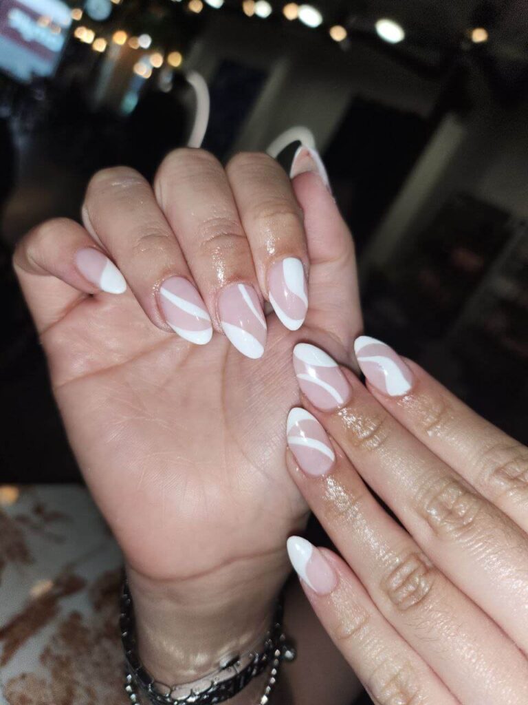 abstract nails summer nail art idea