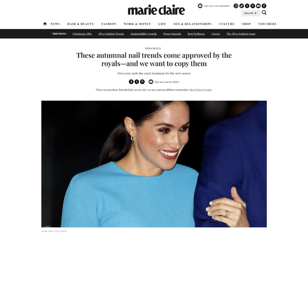 Paint Nails London featured in an article in marie daire