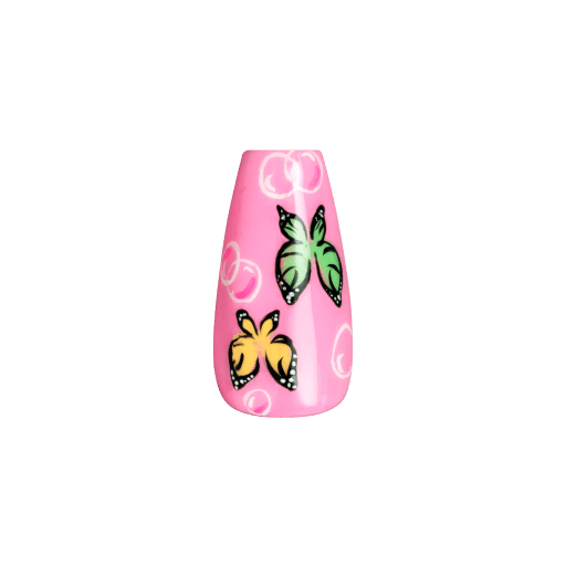 Bubbly Butterflies nail art