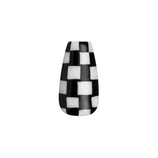 Checkerboard nail art