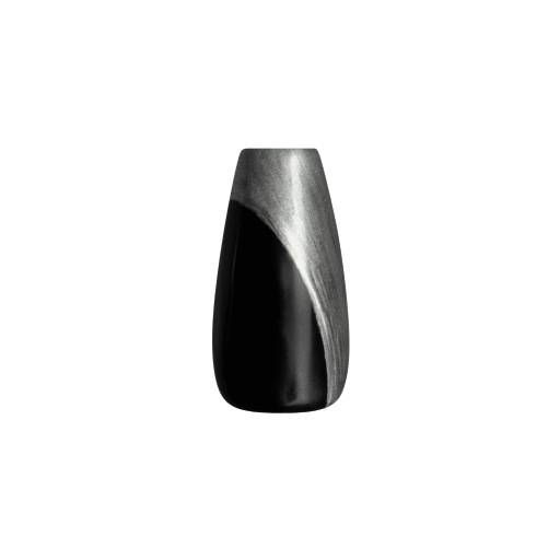 Curved Diagonal Dip nail art
