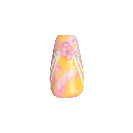 Oriental Flowers (3D) nail art