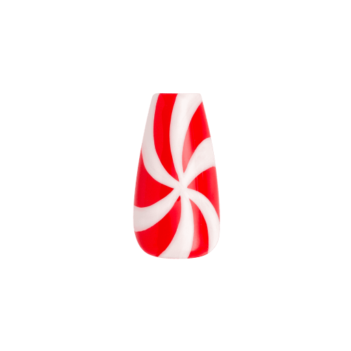 Peppermint Swirl nail art