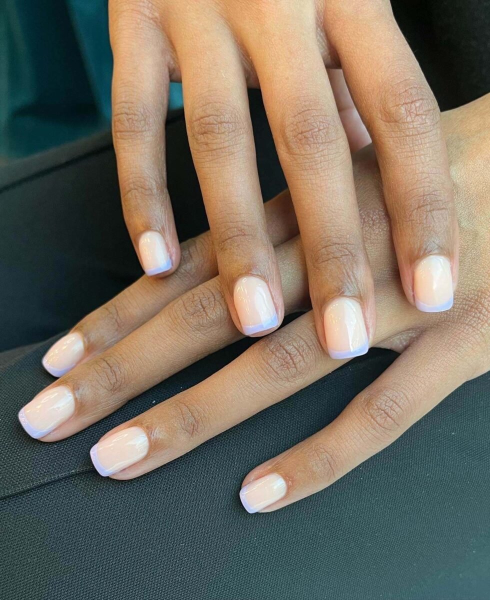 Purple pastel tips