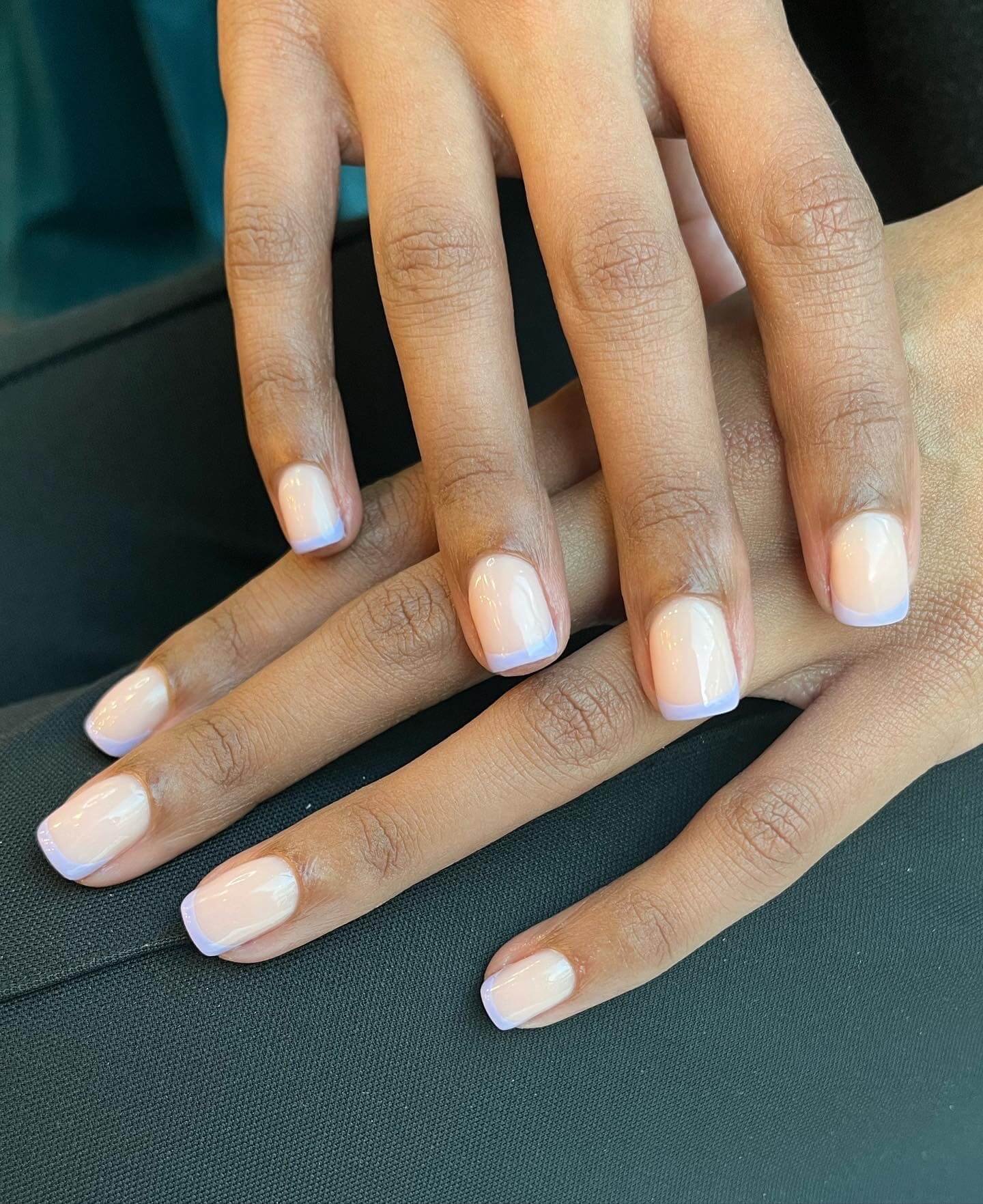 purple pastel tips